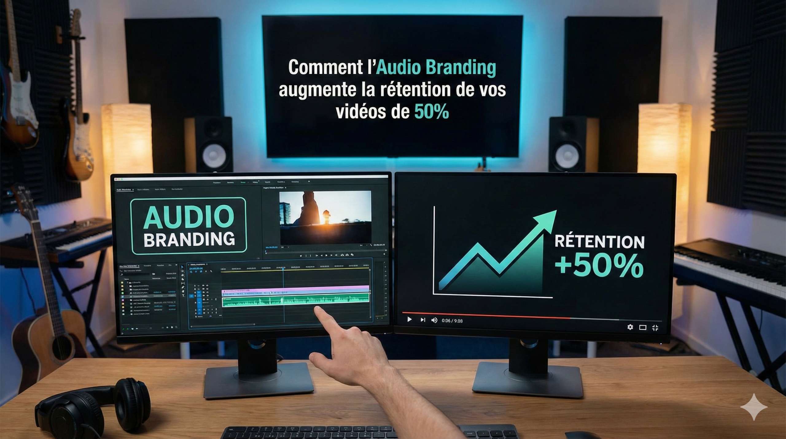 Le silence coûte cher : Comment l&rsquo;Audio Branding augmente la rétention de vos vidéos de 50%